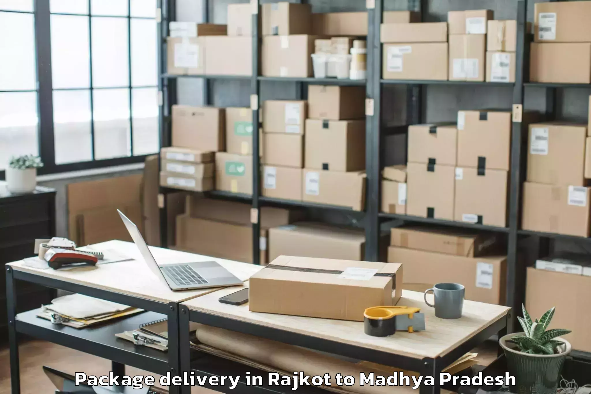 Quality Rajkot to Shivpuri Package Delivery